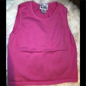 Lilly Pulitzer white tag pink tank top size medium